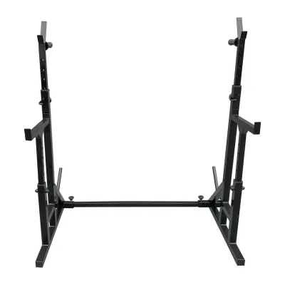 Стійки під штангу 40 на 40 мм Чорний зі страхувальними упорами, брусами та штирями для зберігання блінів - 2 - Robinzon.ua