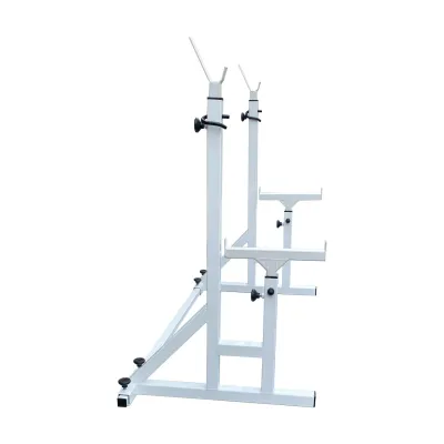 Стійки під штангу 50 на 50 мм зі страхувальними упорами Білий - 4 Стійки під штангу 50 на 50 мм зі страхувальними упорами Білий - 4 - Robinzon.ua