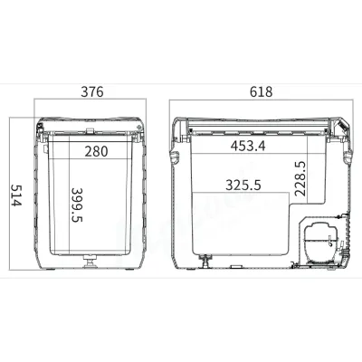 Компресорний автохолодильник Alpicool NL50 (45 літрів, LG Compressor). До -20℃, (12, 24, 220 вольт) - 5 Компресорний автохолодильник Alpicool NL50 (45 літрів, LG Compressor). До -20℃, (12, 24, 220 вольт) - 5 - Robinzon.ua