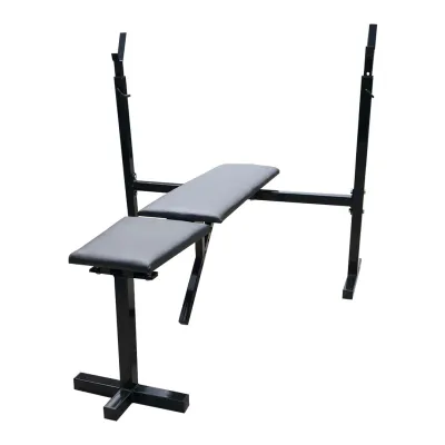 Скамья для жима со стойками 30 на 30 мм регулируемая Черный - 1 Скамья для жима со стойками 30 на 30 мм регулируемая Черный - 1 - Robinzon.ua