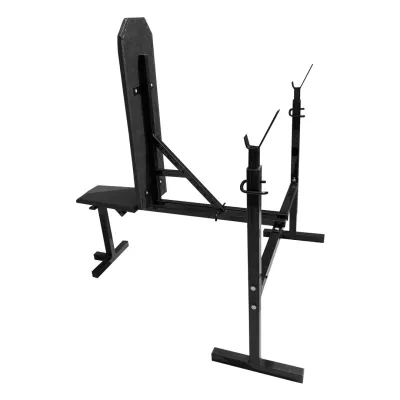 Скамья для жима со стойками 30 на 30 мм регулируемая Черный - 5 Скамья для жима со стойками 30 на 30 мм регулируемая Черный - 5 - Robinzon.ua