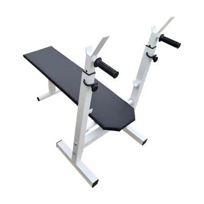 Скамья для жима горизонтальная складная Белый - 2 - Robinzon.ua