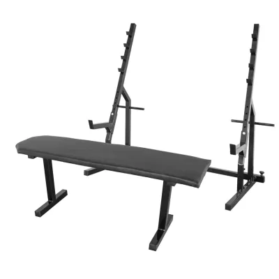 Лавка горизонтальна для жиму + Стійки зі страховкою 40 на 40 мм - 1 - Robinzon.ua