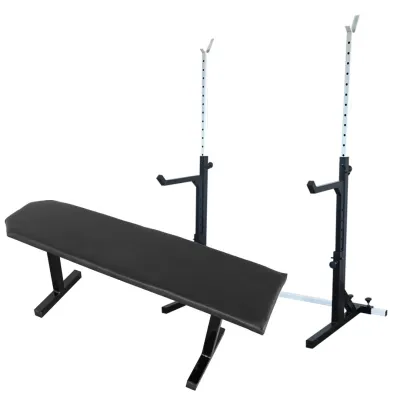 Скамья горизонтальная для жима + Стойки со страховкой профиль 40 на 40 мм - 1 - Robinzon.ua