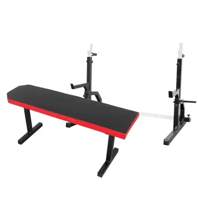 Лавка горизонтальна для жиму + Стійки зі страховкою 50 на 50 мм з брусами та штирями під бліни - 3 - Robinzon.ua