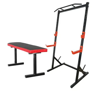 Скамья горизонтальная для жима + Стойки с турником 50 на 50 мм - 2 Скамья горизонтальная для жима + Стойки с турником 50 на 50 мм - 2 - Robinzon.ua