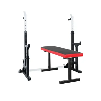 Скамья горизонтальная для жима + Стойки со страховкой 50 на 50 мм с брусьями - 2 - Robinzon.ua
