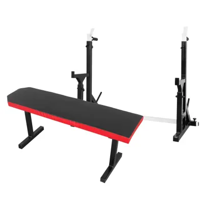 Скамья горизонтальная для жима + Стойки со страховкой 50 на 50 мм с брусьями - 3 - Robinzon.ua