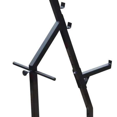 Лавка регульована для жиму 30 на 30 мм + Стійки зі страховкою 40 на 40 мм та штирями під бліни - 5 - Robinzon.ua