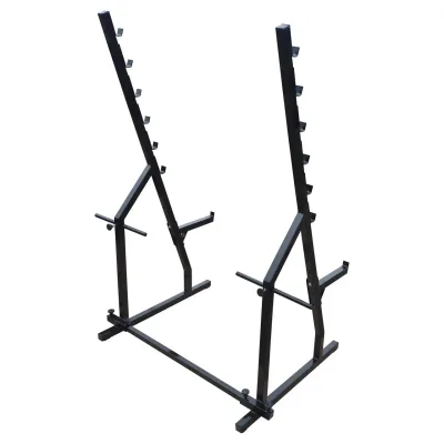 Лавка регульована для жиму 30 на 30 мм + Стійки зі страховкою 40 на 40 мм та штирями під бліни - 6 - Robinzon.ua