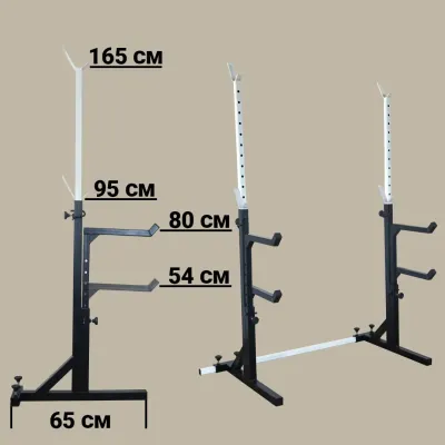 Лавка регульована для жиму 40 на 40 мм + Стійки зі страховкою 40 на 40 мм - 4 - Robinzon.ua