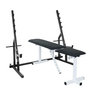 Скамья регулируемая для жима 40 на 40 мм + Стойки со страховкой 40 на 40 мм и штырями под блины - 2 Скамья регулируемая для жима 40 на 40 мм + Стойки со страховкой 40 на 40 мм и штырями под блины - 2 - Robinzon.ua