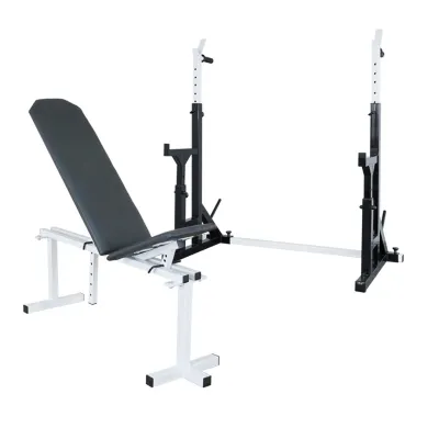 Скамья регулируемая для жима 40 на 40 мм + Стойки со страховкой 40 на 40 мм с брусьями и штырями под блины - 1 Скамья регулируемая для жима 40 на 40 мм + Стойки со страховкой 40 на 40 мм с брусьями и штырями под блины - 1 - Robinzon.ua