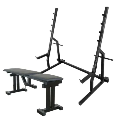 Скамья для жима регулируемая 40 на 40 мм + Стойки для присяда с упорами 50 на 50 мм - 2 Скамья для жима регулируемая 40 на 40 мм + Стойки для присяда с упорами 50 на 50 мм - 2 - Robinzon.ua