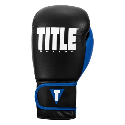 Боксерские перчатки TITLE Boxing Dynamic Strike Black/Blue 12 oz - 2 - Robinzon.ua