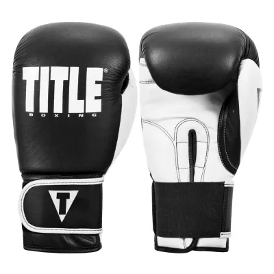 Боксерские перчатки TITLE Boxing Dynamic Strike Black/White 14 oz - 1 - Robinzon.ua