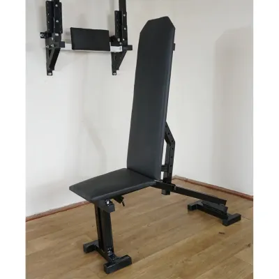 Лавка для жиму регульована 40 на 40 мм + Стійки зі страхувальними упорами 40 на 40 мм + бруси + штирі для блінів - 4 - Robinzon.ua