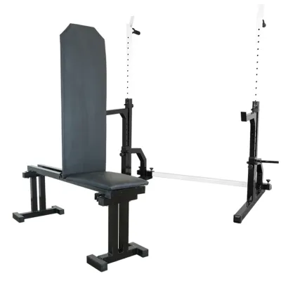 Скамья для жима регулируемая 40 на 40 мм + Стойки с упорами 40 на 40 мм + брусья + штыри для блинов - 5 - Robinzon.ua