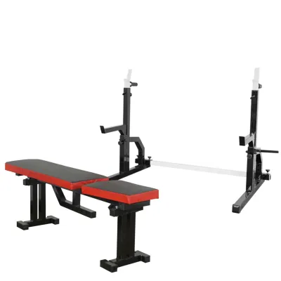 Лавка для жиму регульована 40 на 40 мм + Стійки з упорами 50 на 50 мм + бруси + штирі для блінів - 3 - Robinzon.ua