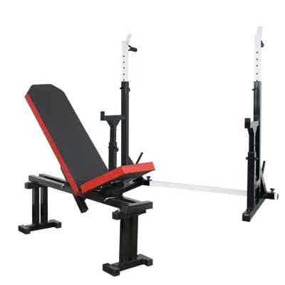 Лавка для жиму регульована 40 на 40 мм + Стійки з упорами 50 на 50 мм + бруси + штирі для блінів - 5 - Robinzon.ua