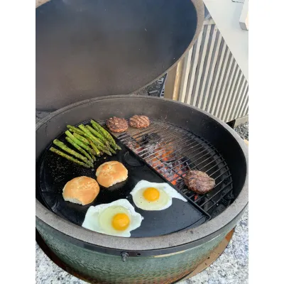 Плита, чугунная плита 23х46x1см для гриля L Big Green Egg 122988 (CIGHL / 104090) - 3 - Robinzon.ua