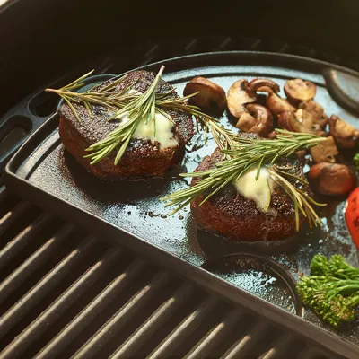 Плита, чугунная сковорода 60x30см для гриля XL Big Green Egg 122995 (CIGHXL / 116406) - 1 - Robinzon.ua