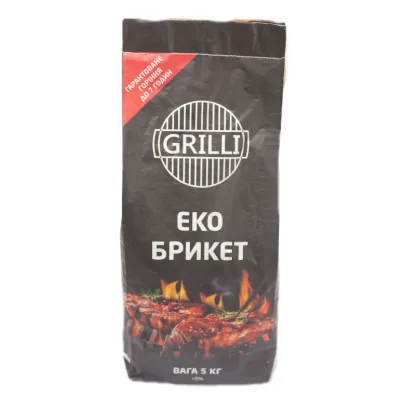 Деревно-вугільний екобрикет 5кг GRILLI 77777 - 1 Деревно-вугільний екобрикет 5кг GRILLI 77777 - 1 - Robinzon.ua
