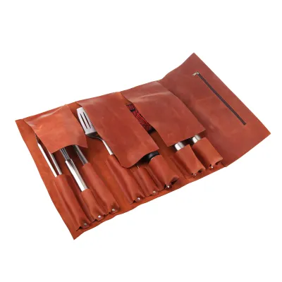 Крутка для барбекю инструментов кожаная TM GRILLI 77716. - 1 Крутка для барбекю инструментов кожаная TM GRILLI 77716. - 1 - Robinzon.ua