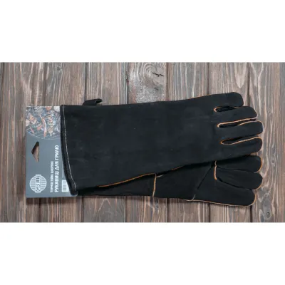 Термостойкие кожаные перчатки для гриля 2 шт. GRILLI 777702. - 4 - Robinzon.ua