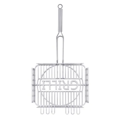 Решітка-гриль для барбекю з харчової нержавіючої сталі 1.5мм 31*26см GRILLI 777766 - 1 Решітка-гриль для барбекю з харчової нержавіючої сталі 1.5мм 31*26см GRILLI 777766 - 1 - Robinzon.ua