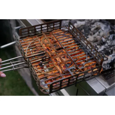 Решітка-гриль для барбекю з харчової нержавіючої сталі 1.5мм 31*26см GRILLI 777766 - 4 Решітка-гриль для барбекю з харчової нержавіючої сталі 1.5мм 31*26см GRILLI 777766 - 4 - Robinzon.ua