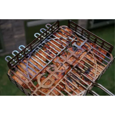 Решітка-гриль для барбекю з харчової нержавіючої сталі 1.5мм 31*26см GRILLI 777766 - 5 Решітка-гриль для барбекю з харчової нержавіючої сталі 1.5мм 31*26см GRILLI 777766 - 5 - Robinzon.ua