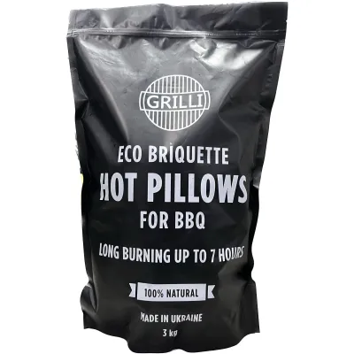 Деревно-вугільний екобрикет Hot Pillows 3 кг GRILLI 777777 - 4 Деревно-вугільний екобрикет Hot Pillows 3 кг GRILLI 777777 - 4 - Robinzon.ua