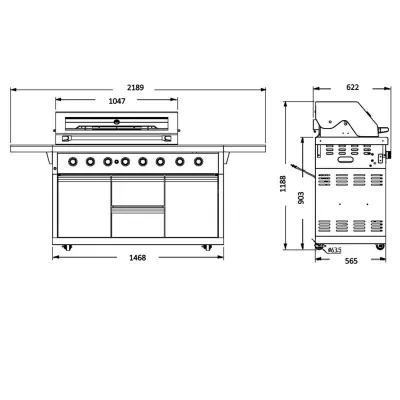 Газовий гриль SANTOS P-618, з бічним і заднім пальниками, нержавіюча сталь 900327 - 1 Газовий гриль SANTOS P-618, з бічним і заднім пальниками, нержавіюча сталь 900327 - 1 - Robinzon.ua
