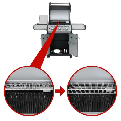 Газовий гриль SANTOS S-318, з бічним і заднім пальниками, нержавіюча сталь 900280 - 4 Газовий гриль SANTOS S-318, з бічним і заднім пальниками, нержавіюча сталь 900280 - 4 - Robinzon.ua