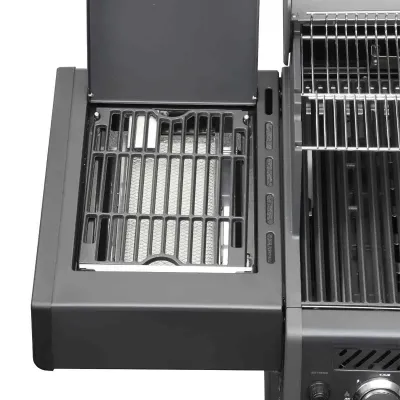 Газовий гриль SANTOS S-418 All Black, з бічним і заднім пальниками, чорний повністю 890055 - 5 - Robinzon.ua