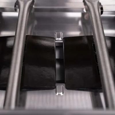 Газовий гриль SANTOS S-418 All Black, з бічним і заднім пальниками, чорний повністю 890055 - 6 - Robinzon.ua