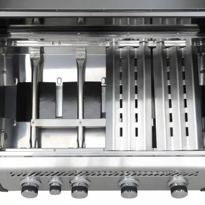 Газовый гриль SANTOS S-418 Black, с боковыми и задними горелками, черный 900297. - 3 - Robinzon.ua