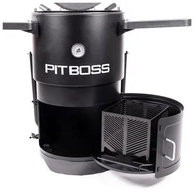 Вугільний смокер Pit Boss Champion, бочкова форма, коптильня-гриль, 10806 - 6 - Robinzon.ua