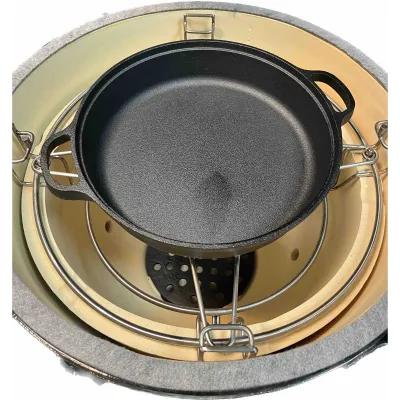 Комплект из камня, чугунной решетки и двухуровневой системы из нержавеющей стали для керамических грилей 47 см GRILLI 006035. - 4 Комплект из камня, чугунной решетки и двухуровневой системы из нержавеющей стали для керамических грилей 47 см GRILLI 006035. - 4 - Robinzon.ua