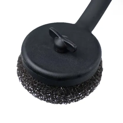 Кругла щітка з металевою губкою для гриля SANTOS, 2 змінні головки в комплекті 230100 - 1 - Robinzon.ua