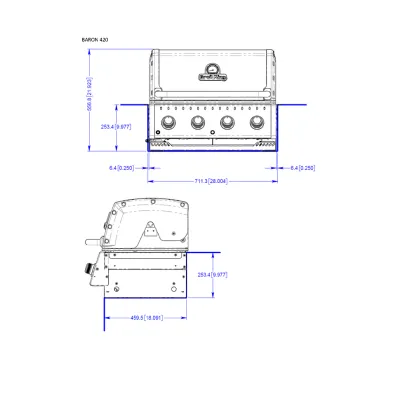Встроенный газовый гриль Broil King Broil King Baron 420 BI 875653. - 5 Встроенный газовый гриль Broil King Broil King Baron 420 BI 875653. - 5 - Robinzon.ua