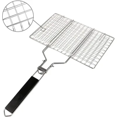 Решітка-гриль з складаною ручкою 32*22 см GRILLI 777113 - 1 Решітка-гриль з складаною ручкою 32*22 см GRILLI 777113 - 1 - Robinzon.ua