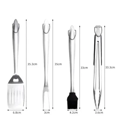 Набор для барбекю 4 предмета из нержавеющей стали GRILLI 777116. - 1 - Robinzon.ua