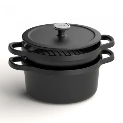 Каструля BergHoff Leo Graphite, чавун, діам. 24 см, 5,7 л 3950466 - 1 - Robinzon.ua