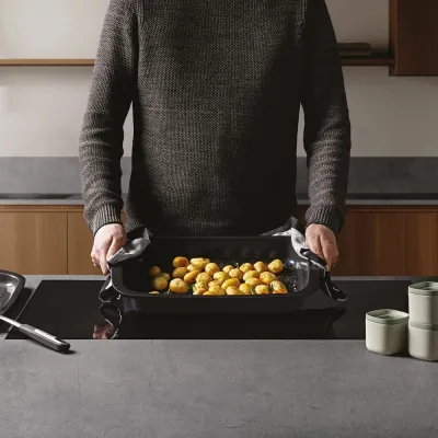 Деко с антипригарным покрытием и решеткой BergHoff Leo Graphite 42 х 28 см 3950540. - 5 - Robinzon.ua