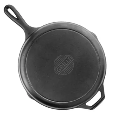 Чавунна гриль-сковорода &Oslash;25 з ручкою см GRILLI 777178 - 4 - Robinzon.ua