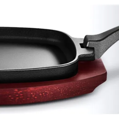 Чавунна сковорода зі знімною ручкою і підставкою 33,5х21 см GRILLI 777201 - 3 Чавунна сковорода зі знімною ручкою і підставкою 33,5х21 см GRILLI 777201 - 3 - Robinzon.ua