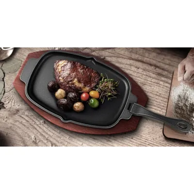 Чавунна сковорода зі знімною ручкою і підставкою 33,5х21 см GRILLI 777201 - 6 Чавунна сковорода зі знімною ручкою і підставкою 33,5х21 см GRILLI 777201 - 6 - Robinzon.ua