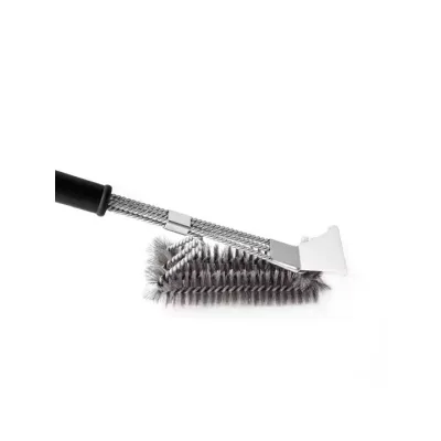 Щётка для гриля трехрядная 2в1 (щётка+скребок) GRILLI 777455. - 1 - Robinzon.ua